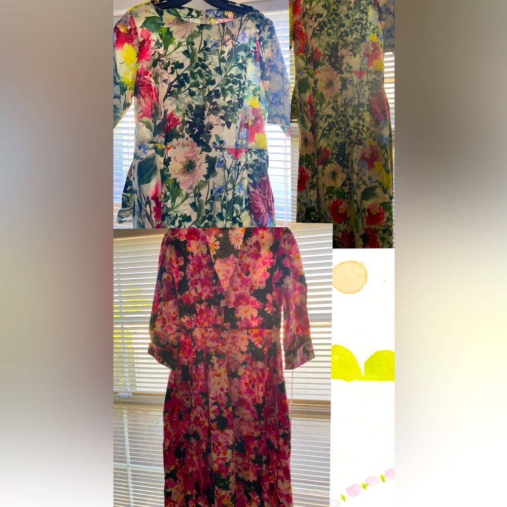 2 Zara midi floral print dresses